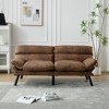 TiramisuBest Furniture,Bedroom furniture,Living room furniture,sofa with thick cushion,Sofa bed,Sleeper sofa with metal feet,White - 2 of 4