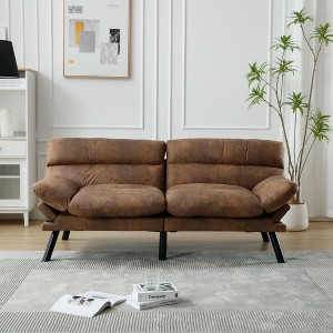 Living Room Sofa with thick cushion, Sofa Bed, Sleeper Sofa with Metal feet, Bedroom Furniture - 1 of 4