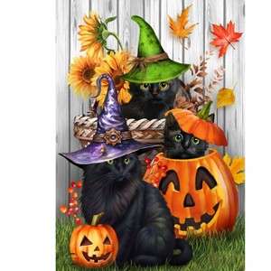 Briarwood Lane Garden Flag 12x18 For Outdoor Halloween Kittens and Jacks For Halloween Cat Garden Flag Flags For Outside - 1 of 3