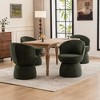 YOUNIKE Swivel Makeup Vanity Chair Boucle Fabric Barrel Accent Chair Upholstered Dining Chair 22" Wide Sofa Chair for Dressing Nook - 2 of 4