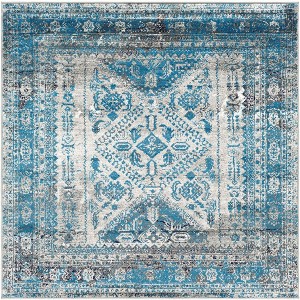 Mark & Day Jules 5'3"x5'3" Square Woven Indoor Area Rugs Light Gray/Charcoal - 1 of 4