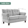 Hyleory 55.84" Upholstered Chenille Loveseat for Living Room Bedroom - 4 of 4