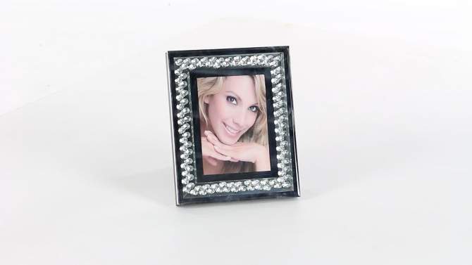 5&#34; x 7&#34; Glass Mirrored Photo Frame with floating Crystals Silver - Olivia &#38; May, 2 of 5, play video