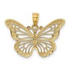 Black Bow Jewelry 14k Yellow Gold with White Rhodium Ornate Butterfly Pendant, 26mm - 3 of 4