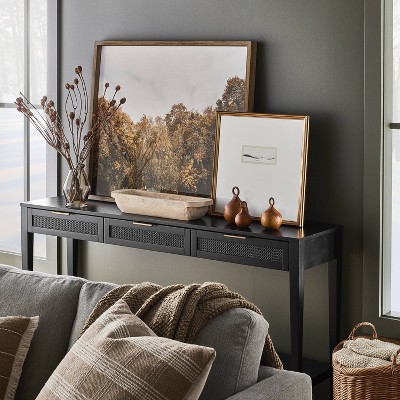 36" x 30" Golden Forest Landscape Canvas Print with Brown Frame