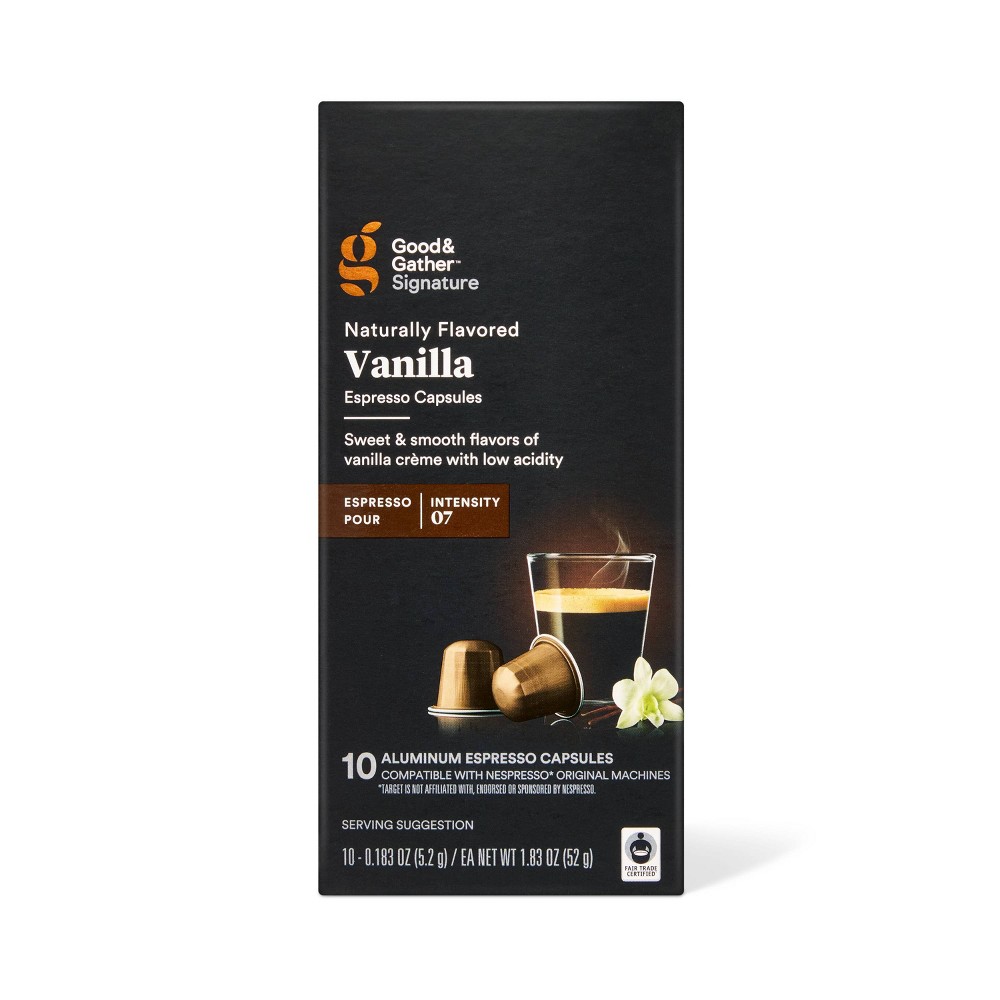 Photos - Coffee Signature Naturally Flavored Vanilla Espresso Pods Espresso Roast  