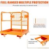 Heavy Duty Forklift Safety Cage, 36x36 Inches with Casters, Chain, and Safety Lock, supports up to 1200LBS for 1-3 People - 4 of 4