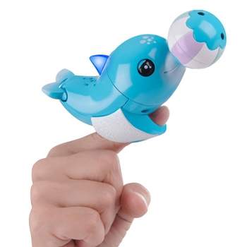 Fingerlings Baby Light-up Dolphin - Blues (Blue) - Interactive Toy