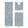 Lux Premium 100% Cotton  Ultra-Soft Tufted Solid Reversible 3 Piece Bath Rug Set, Water-Absorbent, Durable, Machine Washable Bathroom Rug - 2 of 4