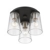 Livex Lighting Cityview 3 - Light Flush Mount in  Black/Brushed Nickel - 3 of 4
