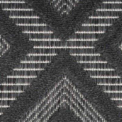 Charcoal Black Diamond Flat Woven 4' x 6' Rug
