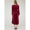 August Sky Women's Velvet Long Sleeve Smocked Midi Dress - 2 of 4