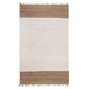 Anji Mountain Suzanie Jute Area Rug Natural/Ivory - 1 of 4