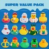 Syncfun 15 Pcs Rubber Ducks Bath Toys Birthday Gifts for Kids, Random Assortment Mini Rubber Duckie Toys with Mesh Carry Bag - 4 of 4