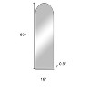 HomeRoots Black Aluminum Arch Freestanding Or Wall Mount Framed Full Length Mirror - 3 of 4