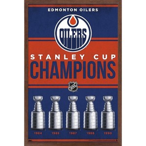 Trends International NHL Edmonton Oilers - Champions 23 Framed Wall Poster Prints - 1 of 4