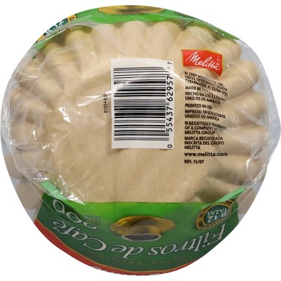 Melitta Natural Brown 8-12 Cup Basket Coffee Filters, 200 Count