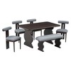 NicBex Dining Table Set for 6 Kitchen Table Mid-Century Modern Table Set with 4 Chairs and Bench Padded Seats and Backrest for Dining Room - image 4 of 4