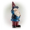 12" Polyresin/Stone Americana Saluting Gnome with Flag Red/White/Blue - Alpine Corporation - 3 of 4