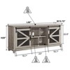 OKD 66" Farmhouse TV Stand w/Sliding Barn Door, TV Console for 75 Inch TV - 2 of 4