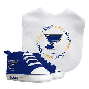 Baby Fanatic 2 Piece Bid and Shoes - NHL St. Louis Blues - White Unisex Infant Apparel - 1 of 3