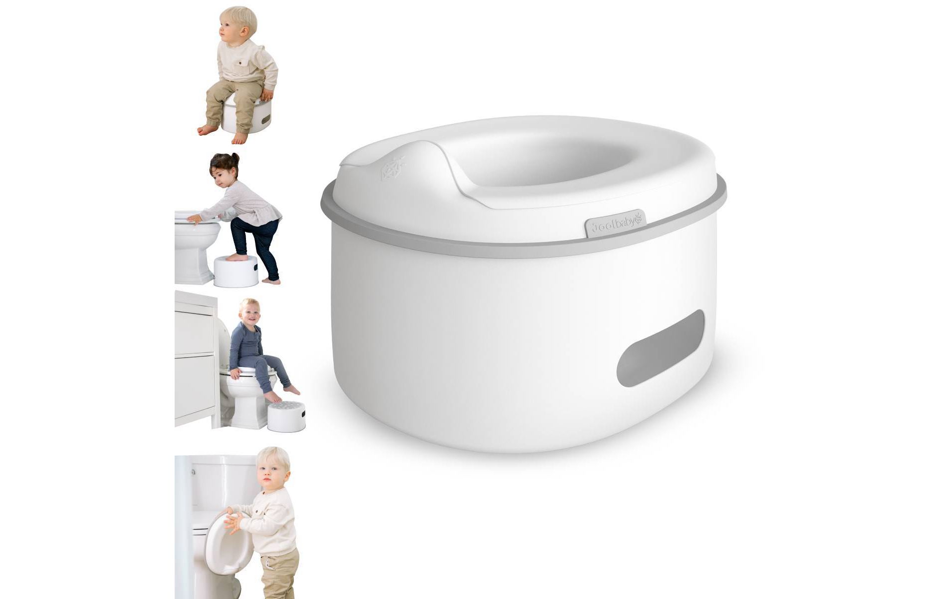 Jool Baby Milestone 4-in-1 Potty Training Chair System with Urinal - White