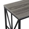 HomeStock Chairside End Table with Charging Station and Shelf, Two USB Ports, Stylish Crisscross Frame Accent Table for Bedroom Décor - 3 of 4
