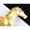 Alilang Gold Tone Galloping Horse Brooch Pin with Rhinestone Eye Accents - Gold - 3 of 4