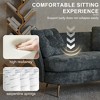 Loveseat Sofa Upholstered Couch with Golden Metal Legs,White/ Yellow/Orange/Blue/Gray/Black/Pink, 4W-ModernLuxe - 4 of 4