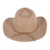 David & Young Women's Courduroy Cowboy Hat with Braided Suede Hat Band - 3 of 4