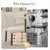 Modern Dining Chairs Set of 2, High Back Linen Fabric Upholstered Dining Room Chairs with Rubber Wood Legs for Kitchen, Living Room - 4 of 4