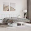 vidaXL Metal Bed Frame with Headboard White 59.1 in.x78.7 in. - 3 of 4