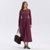 Women's Long Sleeve Woven Knit Midi Sweater Dress - A New Day™ - 3 of 3