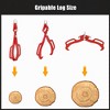 Log Tongs, Log Lifting Tongs Heavy Duty Grapple Timber Claw, Claw Lumber Skidding Tongs Logging Grabber, Timber Claw Hook, Red - 3 of 4