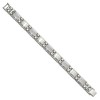 Black Bow Jewelry Men's 13mm Stainless Steel & 3/4 Ctw Diamond Link Bracelet, 8.75 Inch - 2 of 4