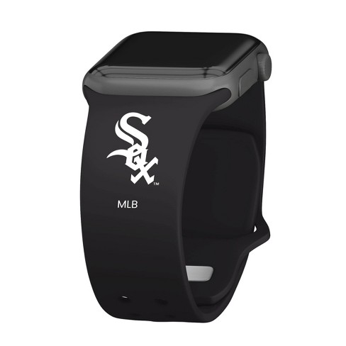 Mlb Chicago White Sox Apple Watch Compatible Silicone Band 38 40 41mm Black Target