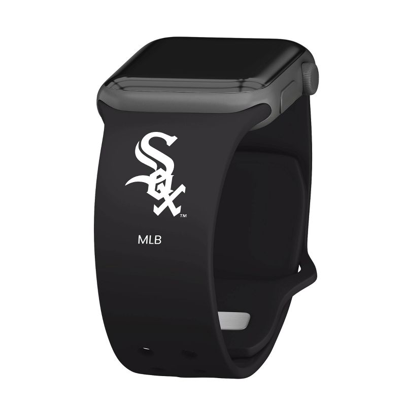 MLB Chicago White Sox Apple Watch Compatible Silicone Band - Black
, 1 of 4