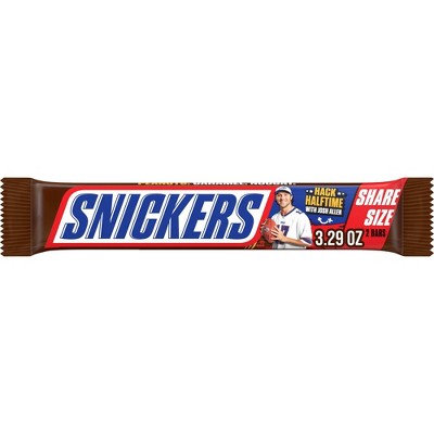 Snickers Milk Chocolate Candy Bar - Share Size Chocolate Bar 3.29oz