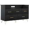 Dresser for Bedroom,47"Wide Chest of Drawers with LED Lights,Charging Station,5 Smooth-Sliding Drawers,Modern Wood Storage Cabinet for Living Room - 3 of 4