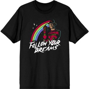 A Nightmare On Elm Street Follow Your Dreams Men's Crew Neck Short Sleeve Tee - 1 of 2