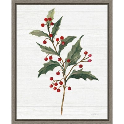 Amanti Art Christmas Moments IV (Holly) by Silvia Vassileva Canvas Wall Art Print Framed 16 x 20-in.