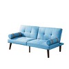 NicBex Couches for Living Room 65.7" Multi-Functional Adjustable Sofa Bed Linen Upholstered 2-seater Sofa Sleeper Sofa with Solid Wood Legs, Blue - 2 of 4