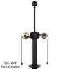 360 Lighting Spenser Rustic Farmhouse Floor Lamp with Riser 62 1/2" Tall Oiled Bronze Metal Off White Linen Empire Shade for Living Room Bedroom Home - 3 of 4