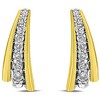 Haus of Brilliance 10K Yellow Gold Plated Silver 0.50 Cttw Round Diamond Graduated Huggie Earrings - 2 of 4