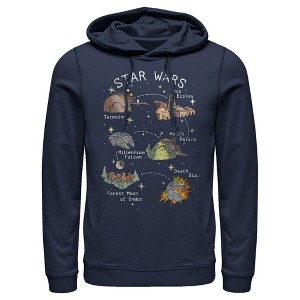 Men's Star Wars Map Points of Interest Pull Over Hoodie - 1 of 4