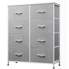 Tall 8-Drawer Fabric Dresser, Storage Tower with Fabric Bins, Double Chest of Drawers Organizer, - 2 of 4