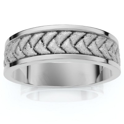 Pompeii3 6mm Men's 14k Gold or Platinum Wedding Band