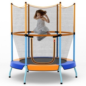 Infans 48"Toddler Trampoline for Kids with Safety Enclosure Net Heavy-duty Frame Orange - 1 of 4