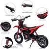 24V Kids Ride-On Motorcycle, Electric Off-Road Dirt Bike with 250W Motor, 13.6 MPH Speed, Chain Drive, Leather Seat, Disc Brake,Pneumatic Tires Red - 2 of 4
