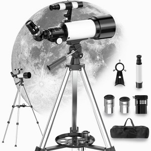 SUGIFT Telescope 70mm Aperture 400mm - for Kids & Adults Astronomical Refracting Portable Telescopes with Tripod Phone Adapter,Tripod Carrying Bag - 1 of 3
